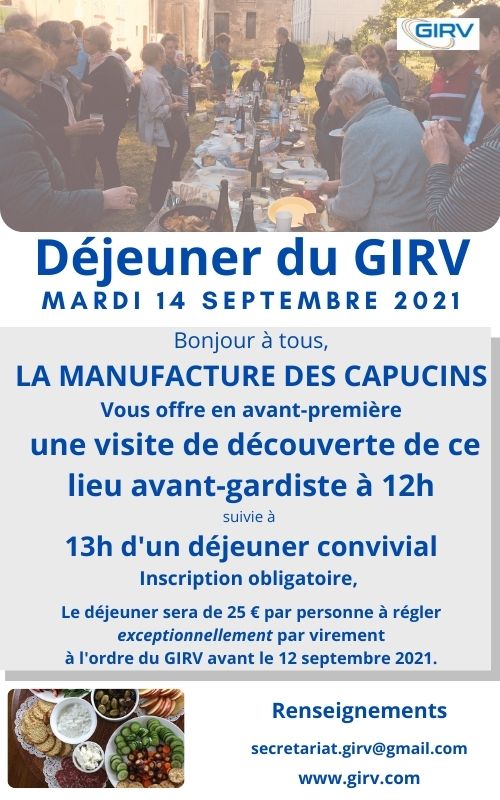 D Jeuner Du Girv Septembre La Manufacture Des Capucins